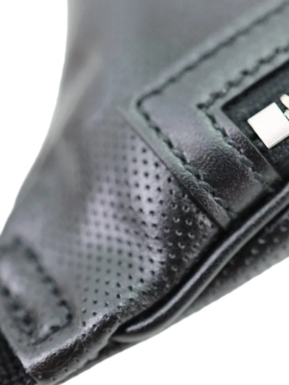 Gucci  Tennis GG Calfskin Embossed Leather Belt Bag Black 658582